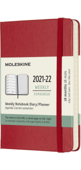 картинка Еженедельник Moleskine Classic (2021-2022), Pocket (9x14 см), красный от магазина Молескинов