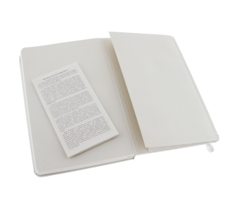 картинка Записная книжка Moleskine Classic (нелинованная), Large (13х21см), белая, твердая обложка от магазина Молескинов
