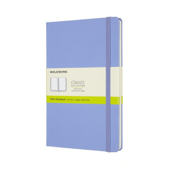 картинка Записная книжка Moleskine Classic (нелинованная), Large (13х21см), Голубая (гортензия) от магазина Молескинов