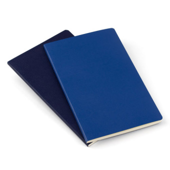 картинка Записная книжка Moleskine Volant (нелинованная, 2 шт.), Large (13х21см), синяя от магазина Молескинов