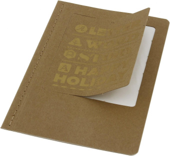 картинка Набор для письма Moleskine Note Card Large (11,5х17,5см) 'Ornament A Happy Holiday', бежевый от магазина Молескинов
