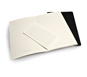 картинка Записная книжка Moleskine Volant (в линейку, 2 шт.), Large (13x21см), черная от магазина Молескинов