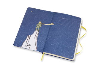 картинка Еженедельник Moleskine Le Petit Prince (2019-2020), Large (13x21), синий от магазина Молескинов