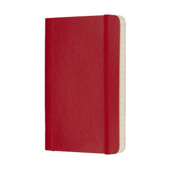 картинка Записная книжка Moleskine Classic Soft (мягкая обложка),в линейку Pocket (9х14см), красная от магазина Молескинов