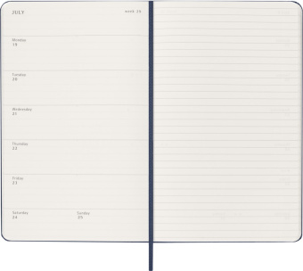 картинка Еженедельник 18 месяцев Moleskine Classic ( 2026-2027),  Large (13x21 см),  синий от магазина Молескинов