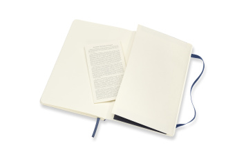 картинка Записная книжка Moleskine Classic Soft(мягкая обложка), в линейку, Large (13х21 см), синяя от магазина Молескинов