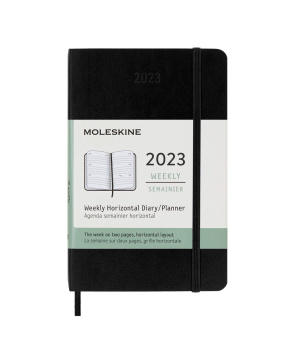 картинка Еженедельник Moleskine Classic Soft (мягкая обложка), 2023, горизонтальный блок, Pocket (9x14 см) от магазина Молескинов