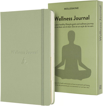 картинка Записная книжка Moleskine Passion Wellness Journal, Large (13x21см), зеленая от магазина Молескинов