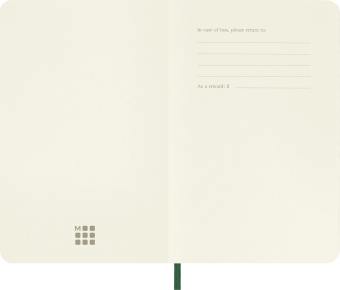 картинка Записная книжка Moleskine Classic (нелинованная), Pocket (9х14см), мягкая обложка, зеленая от магазина Молескинов