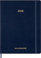 Еженедельник Moleskine Essential Weekly Vertical Planner (2026), XXL (23,5×28,14 см), мягкая обложка, синий