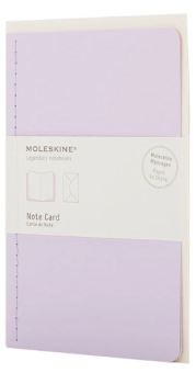 картинка Набор почтовый Moleskine Large (11,5х17,5см), 'Note Card', лиловый от магазина Молескинов