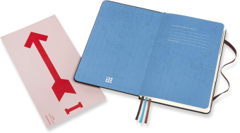 картинка Записная книжка Moleskine Voyageur, Large (11.8 x 18.2см), темно-коричневая от магазина Молескинов