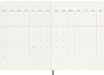 картинка Еженедельник 18 месяцев Moleskine Classic (мягкая обложка) (2026-2027), XLarge (19x25 см), черный от магазина Молескинов
