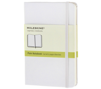 картинка Записная книжка Moleskine Classic (нелинованная), Pocket (9х14 см), белая от магазина Молескинов