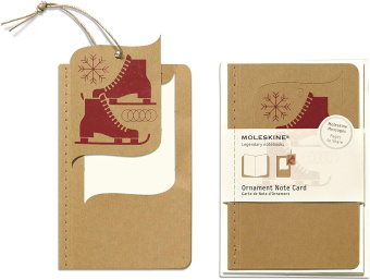 картинка Набор для письма Moleskine Pocket 'Ornament Card Ice Skate', бежевый от магазина Молескинов