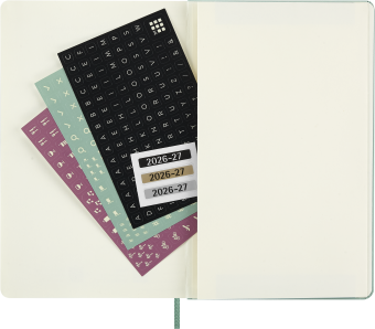 картинка Еженедельник 18 месяцев Moleskine Classic Блокнот с цветным узором ( тиснение ) ( 2026-2027), Large (13x21 см) от магазина Молескинов