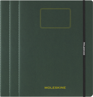 картинка Записная книжка Moleskine Student Cahier (в линейку), XXL/A4 (22x28см), мягкая обложка, зеленая от магазина Молескинов