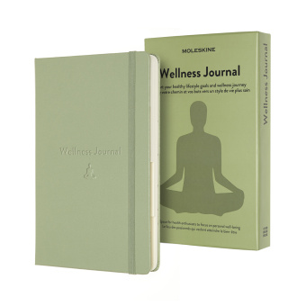 картинка Записная книжка Moleskine Passion Wellness Journal, Large (13x21см), зеленая от магазина Молескинов