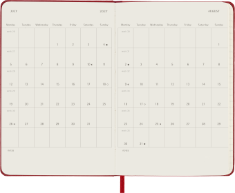картинка Еженедельник 18 месяцев Moleskine Classic (2026-2027), Pocket (9x14 см),  красный от магазина Молескинов