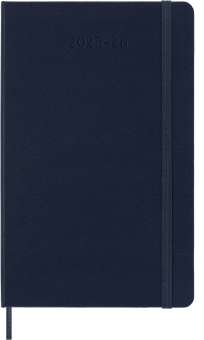 картинка Еженедельник 18 месяцев Moleskine Classic 2025 - 2026, Large (13x21 см), твердая обложка, синий от магазина Молескинов