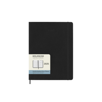 картинка Ежемесячник-планинг Moleskine Classic Soft (мягкая обложка), 2025, XLarge (19x25 см), черный от магазина Молескинов