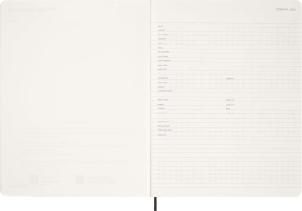 картинка Еженедельник Moleskine Essential Weekly Vertical Planner (2026), XXL (23,5×28,14), мягкая обложка, черный от магазина Молескинов