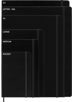 картинка Записная книжка Moleskine Classic (в линейку), XXL/A4 (22х28см), твердая обложка, черная от магазина Молескинов
