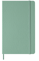 Записная книжка Moleskine Classic с цветным узором (в линейку), Large (13х21см), шалфейно-зелёный