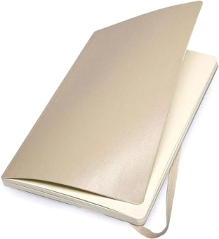 картинка Записная книжка Moleskine Classic Soft(мягкая обложка), нелинованная, Large (13х21см), бежевый B2B от магазина Молескинов