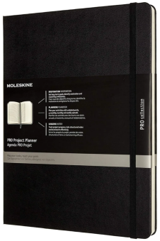 картинка Записная книжка Moleskine PRO PROJECT PLANNER,  XLarge (19х25см), твердая обложка, в линейку, черный от магазина Молескинов