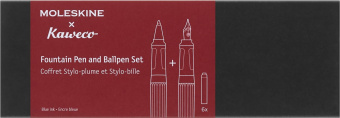 картинка Набор Moleskine x Kaweco Красный (перьевая ручка + шариковая ручка + 6 картриджей) в подар упаковке от магазина Молескинов