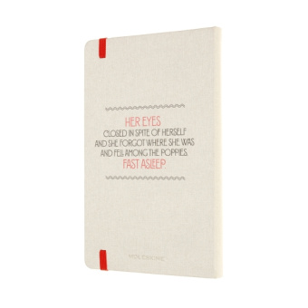 картинка Записная книжка Moleskine WIZARD OF OZ, POPPY FIELD (в линейку), Large (13x21см), тканевая обложка от магазина Молескинов