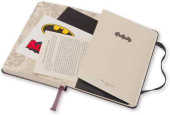 картинка Записная книжка Moleskine Limited Edition "Batman", pocket (9 x 14 см), твердая обложка, нелинованный, черный от магазина Молескинов