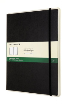 картинка Записная книжка Moleskine Smart Paper Tablet (нелинованная), XLarge (19x25 см), черная от магазина Молескинов