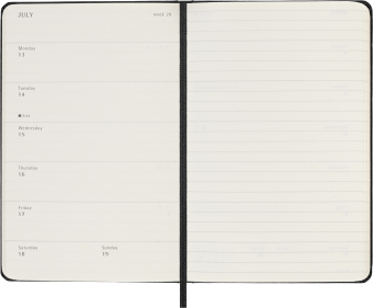картинка Еженедельник 18 месяцев Moleskine Classic 2025 - 2026, Pocket (9x14 см), твердая обложка, черный от магазина Молескинов