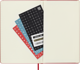 картинка Еженедельник 18 месяцев Moleskine Classic 2025 - 2026, Large (13x21 см), твердая обложка, красный от магазина Молескинов