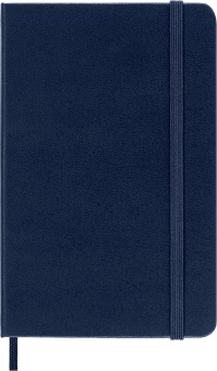 картинка Записная книжка Moleskine Classic (нелинованная), Pocket (9x14см), темно-синяя от магазина Молескинов