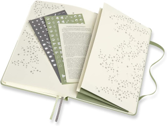 картинка Записная книжка Moleskine Passion Wellness Journal, Large (13x21см), зеленая от магазина Молескинов