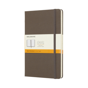 картинка Записная книжка Moleskine Classic (в линейку), Large (13х21см), коричневая от магазина Молескинов